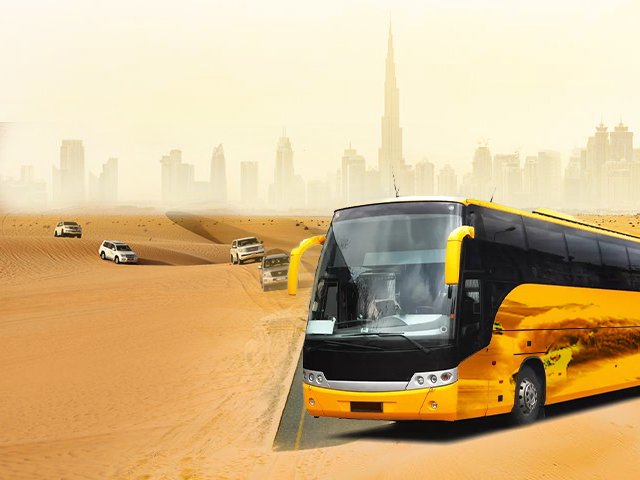 evening desert safari by bus